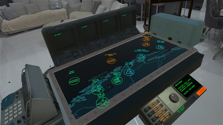 Military formations on the tactical map table