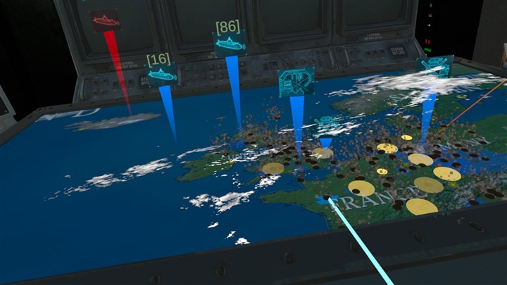 Strategic map showing strike locations around the United Kingdom